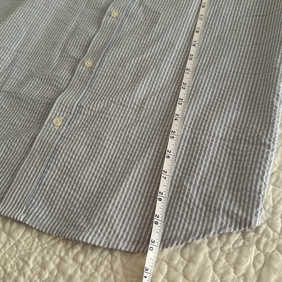 Men’s Ben Sherman blue/white seersucker shirt - Picture 11 of 13